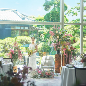 豊かな自然が花嫁のナチュラルな魅力を引き出すパーティ会場|葵庭園の写真(46108659)