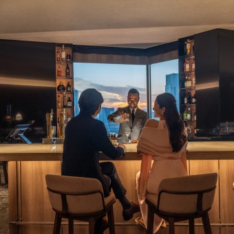 ホテル35-36階のクラブラウンジは都内最大希望を誇る広さ