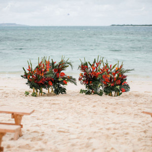 宮古島の美しいビーチで和装人前式コーディネート|LOCAL BASE WEDDING（ローカル ベース ウエディング）の写真(38158134)