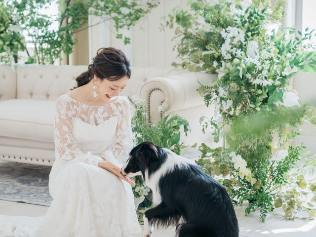 《貸切邸宅だからできるペット婚が人気》