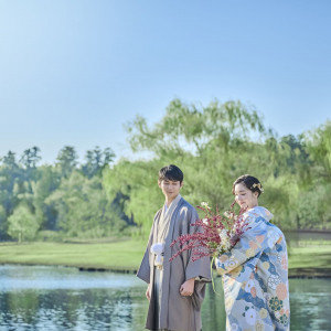 偕楽園では和装も映える前撮りもご提案★|The 迎賓館 偕楽園 別邸の写真(37255965)