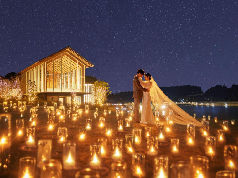 トレンド◎眩いイルミネーションに包まれたナイトウエディング