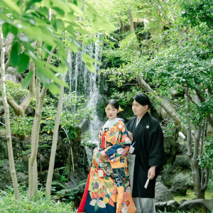 和装にぴったりな日本庭園もございます。|夢婚 ふたりの夢をリーズナブルに叶える結婚式の写真(46696486)
