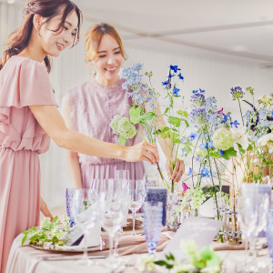 ゲスト参加型のフラワービュッフェも人気|MARINE TOWER WEDDING（マリンタワー ウエディング）の写真(42044110)