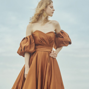 テラコッタカラーのドレスは数種類用意されているから、デザインやシーンを考えて選べるのが嬉しい|LAZOR GARDEN SAPPOROの写真(28346040)