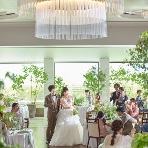 少人数Wに対応出来るインナーテラス付きの会場が利用可能