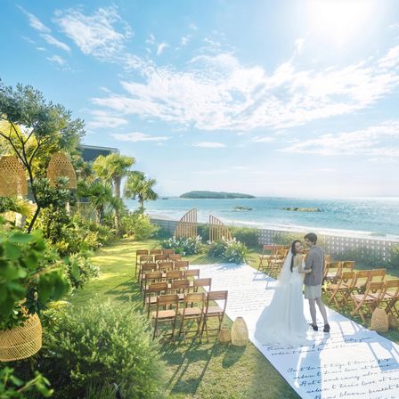 ウエディング、ときどき海…空と海が移ろう、雄大な美景で可能ウエディング|アマンダンブルー青島（AMANDAN BLUE青島）の写真(61961593)