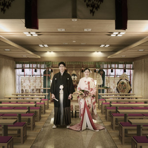 神聖な神殿挙式が叶う|長良川清流ホテルの写真(46344668)