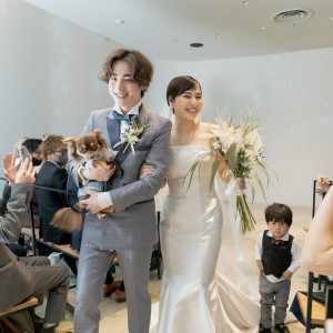 お二人の大切なペットと叶う結婚式を♪リングドックの演出も可能◎|Apartment2c weddingの写真(41235024)