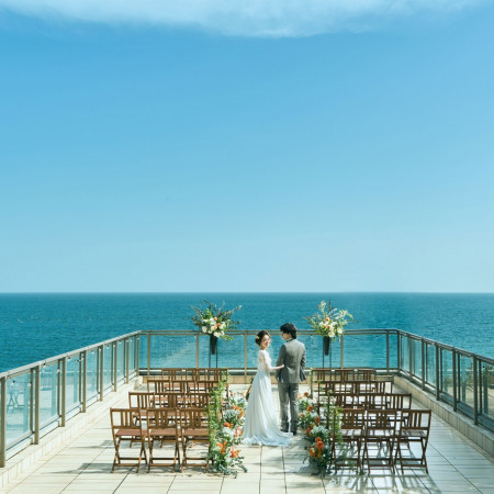 海が広がるテラス★