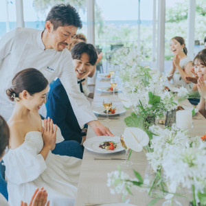 レストランを貸切りにしておふたりとゲスト皆様の為だけに創る料理は贅沢の極み|THE SURF SEASIDE SCENE MIYAKOJIMA/ザ・サーフシーサイドシーン宮古島の写真(36804305)