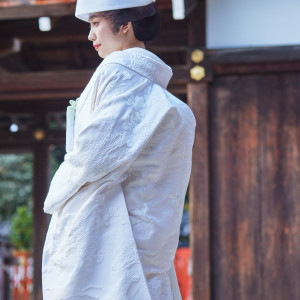 オリジナル白無垢『上賀茂神社境内図』角隠しも素敵です|上賀茂神社の写真(33376234)