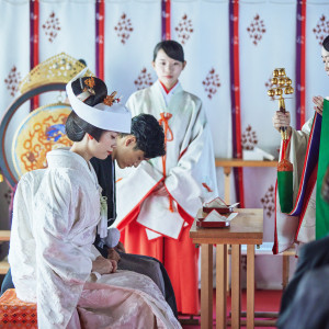 オリジナル白無垢『上賀茂神社境内図』角隠しも素敵です|上賀茂神社の写真(33376296)