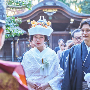 オリジナル白無垢『上賀茂神社境内図』角隠しも素敵です|上賀茂神社の写真(33376271)