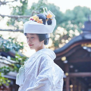 オリジナル白無垢『上賀茂神社境内図』角隠しも素敵です|上賀茂神社の写真(33376216)