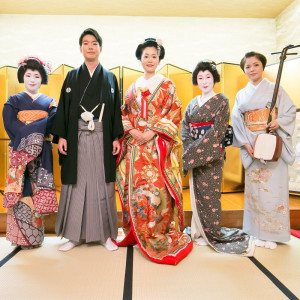 【先輩カップル披露宴シーン】|茶寮一松（登録有形文化財）の写真(34010670)