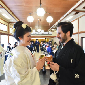 【先輩カップル披露宴シーン】|茶寮一松（登録有形文化財）の写真(34010682)