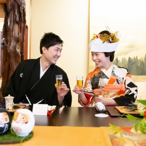 【先輩カップル披露宴シーン】|茶寮一松（登録有形文化財）の写真(34010671)