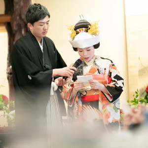 【先輩カップル披露宴シーン】|茶寮一松（登録有形文化財）の写真(34010675)