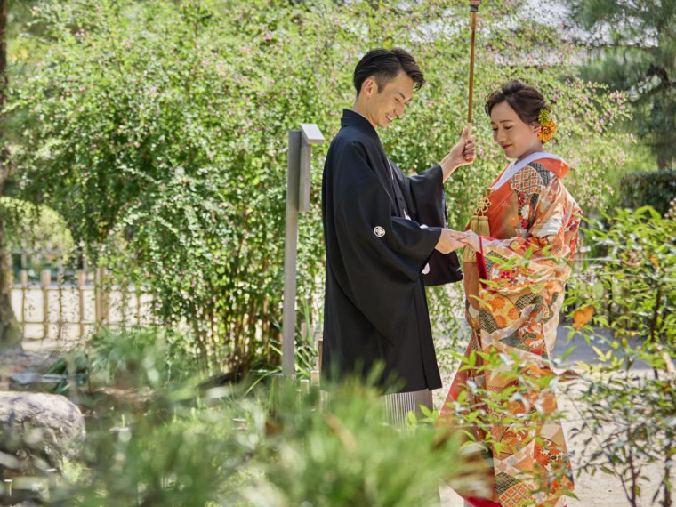ロケーション撮影では和装の撮影プランも。