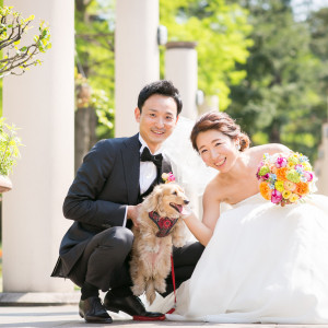 ワンちゃんも一緒にセレモニーが叶うガーデンウェディング|CUCINA Pagina（クッチーナ パージナ）の写真(38403043)