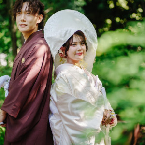 白無垢に紋付袴でのガーデンセレモニーも可|CUCINA Pagina（クッチーナ パージナ）の写真(56451184)