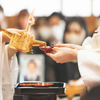 神社式のセレモニー 三々九度の儀