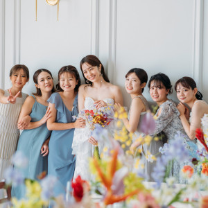 大好きな友人達に祝福されてアットホームなパーティーを|ラソール シー リゾート シエール教会　チュチュリゾートウエディングの写真(48328170)