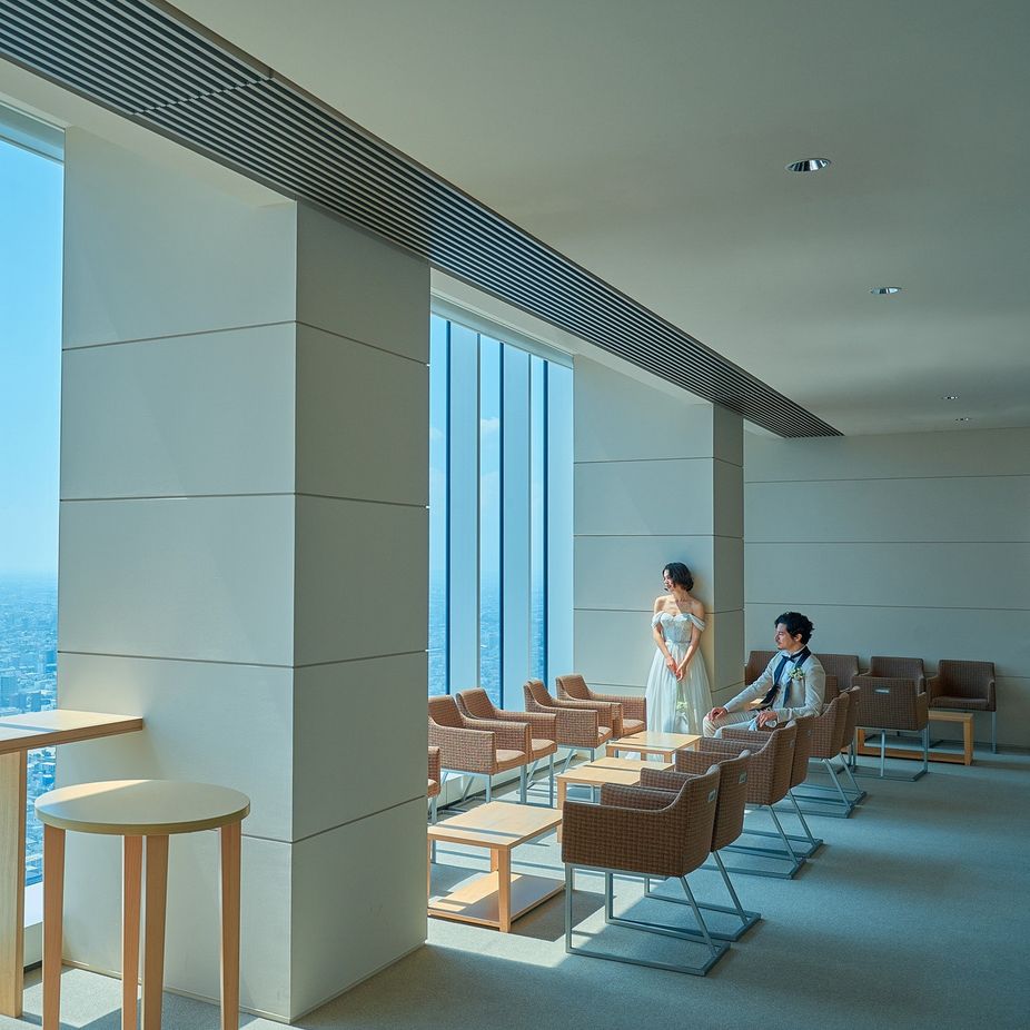 ゲストお待合室も名古屋の景色が広がる|GRADATIONS（グラデーションズ）の写真(45428984)