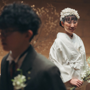 凛とした和装もおふたりらしいを感じていただけます|recipeの写真(53141676)