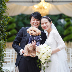 たくさんの方々がペットと一緒の結婚式を挙げられています。リングドッグなど演出事例もご紹介☆|ソンブルイユの写真(42878598)