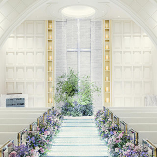 [ベストチャペル100選出]純白のチャペル×ダイヤモンドがきらめくバージンロード