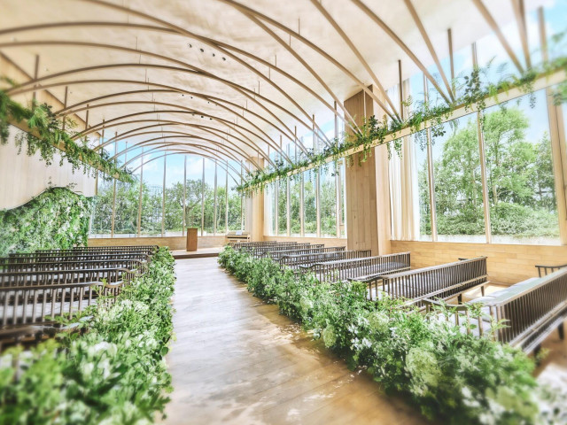 東京の中心地・渋谷とは思えない、開放的な空間でセレモニーを