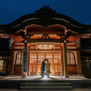 夜の紫雲閣|善光寺 大勧進の写真(47300297)