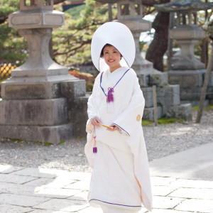 善光寺オリジナルの白無垢で境内のスナップも可能|善光寺 大勧進の写真(47300834)