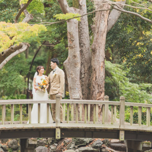 日比谷公園を舞台に、お2人が思い描く理想の写真が前撮りが叶います。|日比谷パレスの写真(47362876)