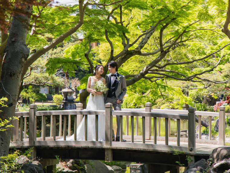 日比谷公園の季節ごとの前撮りは、和装、洋装ともに人気!