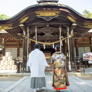 また和の人前式や神社での神前挙式の際も必ず美容師が同行いたします、安心ください。|シャトレーゼホテル 談露館（オズブライダル）の写真(49239212)