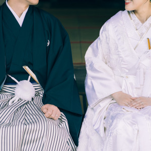 一押しの和婚衣装も充実しております。ぜひ白無垢と紋付袴をお召しになって新しく始まる「和の人前式」で素敵な時間をご体験ください。|シャトレーゼホテル 談露館（オズブライダル）の写真(49650858)