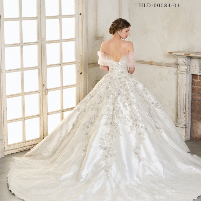 ミニチュアウェディングドレス⑰ 258一点物ミニチュアウエディングドレス☆ブルー青ロングカラードレス