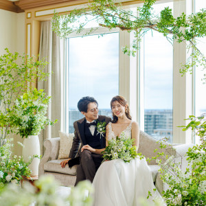 まるでお庭のようなコーディネートが出来る披露宴会場|ホテルモントレエーデルホフ札幌の写真(54242433)