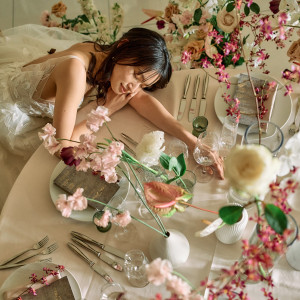 お花のセレクトも自由に。ふたりらしい空間演出で、特別な一日を。|グランドニッコー淡路の写真(50139238)