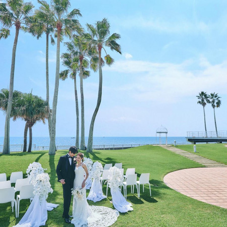 開放感抜群のガーデン挙式