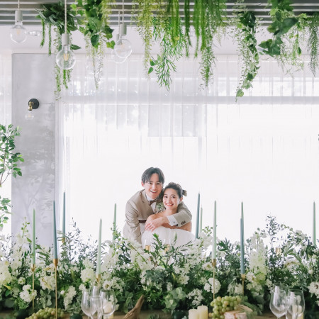 卓上や天井には自然をたくさん取り入れたデザインとなっています♡