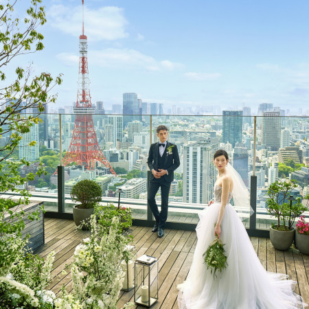 東京タワーを望む景観はおもてなしの一つに