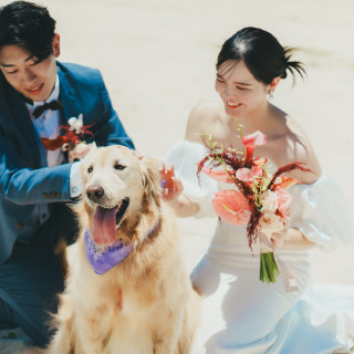 愛犬と叶える*オンザビーチ チャペルでDOG婚