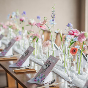 テーブルの上にもお二人のこだわりを|IMURI (イムリ)の写真(55984335)