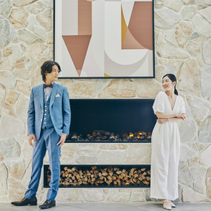 お洒落な館内の撮影スポットではパーティを楽しみながら写真をたくさん残せます。|UNWEDDING　中之島の写真(55613418)