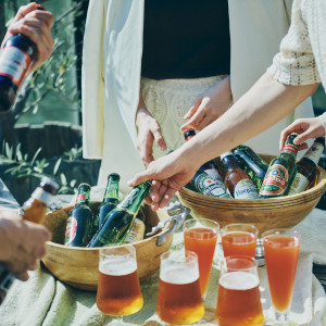 シャンパンではなく、ビールで乾杯！|UNWEDDING　中之島の写真(52411188)