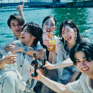 何回も乾杯！大好きなみんながいればそれだけで楽しい！|UNWEDDING　中之島の写真(52410260)